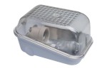A1300-P SKOŚNA-7041S, E27, 60W,IP54, priesvitné sklo, biele sv.